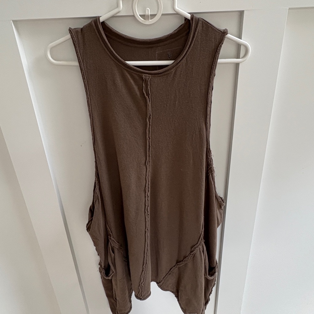 FP Movement Asymmetrical Sleeveless Tee with pockets